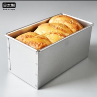 日本cakeland鋼制無涂層帶蓋1斤吐司盒450g家用烘焙工具面包模具