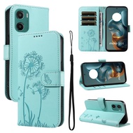 Ready to ship Dandelion Embossed Pattern Flip Leather Phone Case For Motorola Moto G05/Motorola Moto