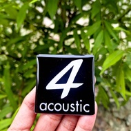 LOGO SOUND SYSYTEM 4 ACOUSTIC HITAM