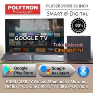 SECOND! smart google android tv led Polytron 32 inch digital