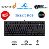 E-dra EK387L RGB mechanical gaming keyboard I Huano switch I USB Type C I version 2022 - Genuine pro