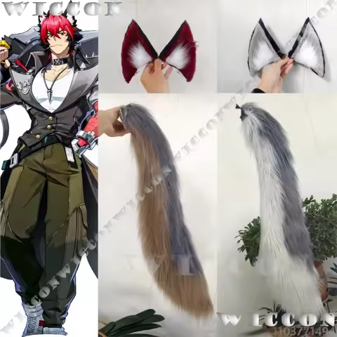 Furry Komano Manato Game Zenless Zone Zero Cosplay Furred Strong Man Long Tail Dog Ears Prop 2 Colou