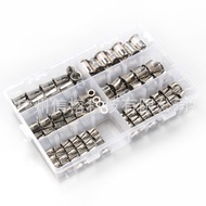 Rivet nut180PCS Flat Head Vertical Stripes Steel Rivet Nut Cylindrical Hollow Cap Nut Stainless Stee