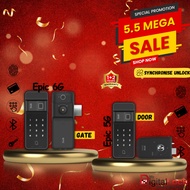 [5.5 MEGA SALE BUNDLE] Epic 5G Door Digital Lock + Epic 6G Pro Dual Fingerprint Gate Digital lock