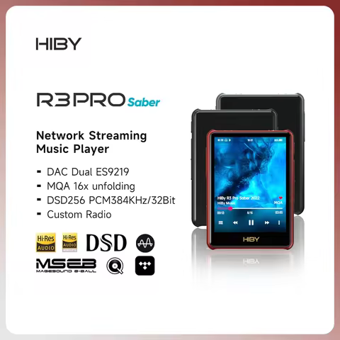 HiBy R3 Pro Saber 2022 Network Streaming Music Player USB DAC Audio Bluetooth WiFi DSD256 MQA16x LDA