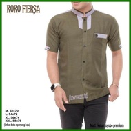 baju koko pria lengan pendek / baju muslim modern / fawwaz.id