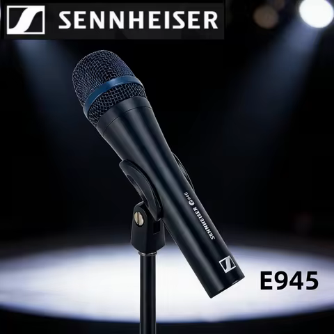 Microphone dynamique à cœur Sennheiser E945 original, pour scène, chant, studio, microphone professi