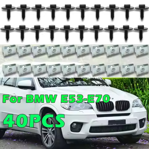 Chassis Engine Guard Fender Bumper Metal Nut Cross Screw Washers U-shape Clip For BMW X5 E53 E70 Z1 