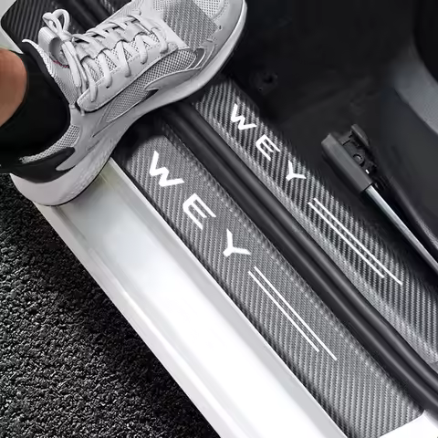 Car Door Protector Plate Stickers Sill Carbon Fiber For For Great Wall WEY Coffee 01 MOCCA DHT-PHEV 