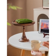 Creative Tall Fruit Plate Living Room European Commercial Candy Tall Cake Plate Black Walnut Wedding