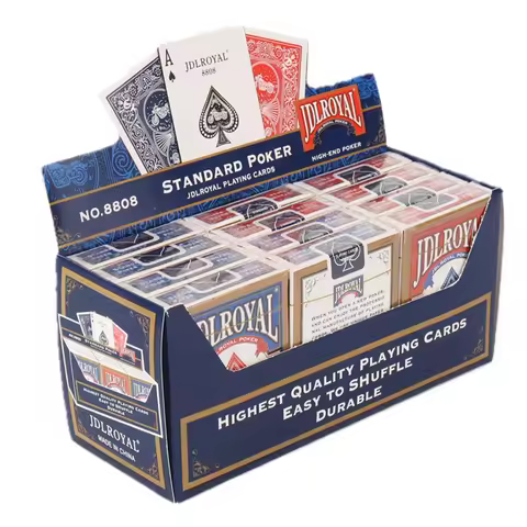 Professional Magic Poker Cards - Motorcycle Back Design, Blue Core Paper, Standard Index Wide Deck f