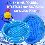 kolam renang swimming pool 3 Rings Inflatable Round Swimming Pool Children Bathtub Kids Pool Swim Po