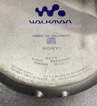 二手市面稀少復古  SONY原裝VCD DISCMAN D-VE45(上電有反應但無法讀CD當收藏/裝飾品)