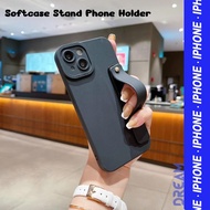 Softcase Stand Phone Holder For APPLE iphone X/XS MAX IP XR IP 11 IP 12Pro Max IP 13Pro Max IP 14Pro