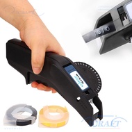 ICRAFT Embossing Label Maker, Black Raised Lettering Raised Label Maker,  Portable Handheld Manual P
