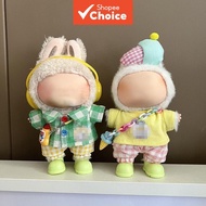 Only Clothes: Summer Style 17cm Labubu Baby Clothes, Labubu Pendant, First and Second Generation Vin