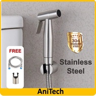 ANITECH SUS 304 Stainless Steel Bathroom Bidet Spray Faucet Holder Hose SPRAY BIDET SET 2 way tap wa