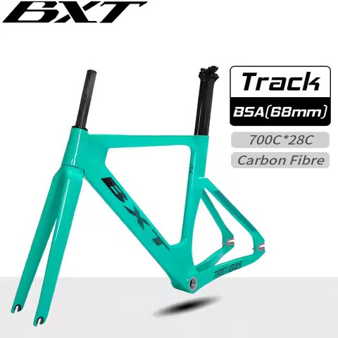 BXT Carbon Fiber Track Frame, Fixed Gear Bike Frame and fork, 700C Track Frameset, New color customi