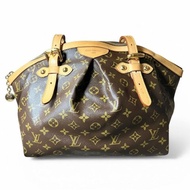 【極新品】LV Louis Vuitton Tivoli PM 經典老花褶皺手提水餃包