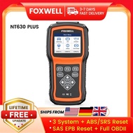 JJ1Q Foxwell NT630 Plus OBD2 Automotive Scanner Oil EPB Reset Engine ABS SRS SAS Calibration Code Re