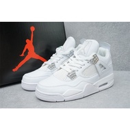 Air Jordan 4 aj4 retro plain white basketball shoes
