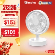 Simplus Desktop Fan | Portable Fan | Stepless Speed Control | Wide-Angle Air Supply | 16hrs Runtime 