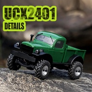 1/24 Kereta Rc Mini Ucx2401 4wd Elektrik Mendaki Luar Jalan 4x4 Lori Pendek 2.4g Alat Mainan Meja Ke