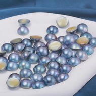 Blue Sea Water Pearl Mabe Starry Sky Blue Semi-Circle Bare ลูกปัด DIY กระจัดกระจายลูกปัดเครื่องประดั