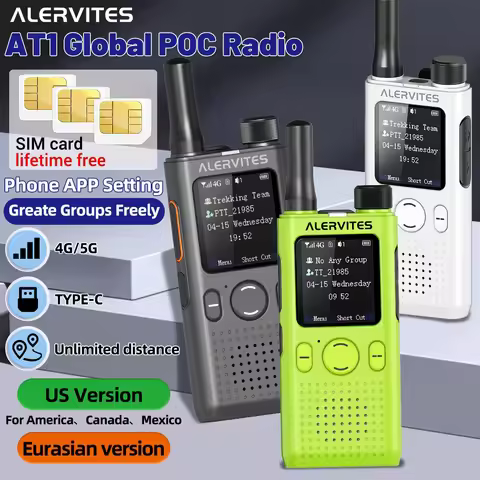 Baofeng AT1 Global Mini Walkie Talkie POC 4G/5G Network Lifetime Free Use Create Groups Unlimited Di
