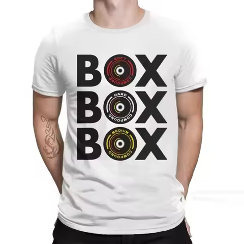 F1 Formula 1 Print Cotton Shirt Hombre Box Box Box Infographic F1 Tyre Compound Men Fashion Streetwe