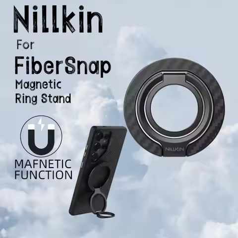 NILLKIN FiberSnap Magnetic Ring Stand for iPhone 16 15 14 13 12 Pro Max Strong Magnet Holder for Sam