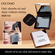 GECOMO Soft Focus Cleansing Oil-Absorbing Paper Comes with Powder Puff Mirror Bamboo Charcoal Paper
