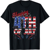 Fireworks Happy 4Th Of July Us Flag American 4Th Of July Gift T-Shirt