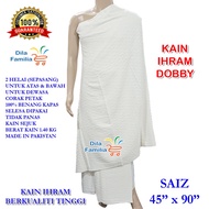 Kain Ihram Dewasa Haji Umrah Berkualiti 100% Cotton Ehram Lelaki Saiz Besar 45x90 Lembut Set Sepasan