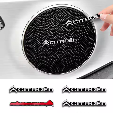 2/4pcs 3D Aluminum Badge Emblem Sticker car audio decorate For Citroen C4 C1 Grand C5 DS3 Picasso C-