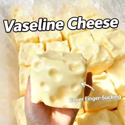 7cm Jumbo Squishy Cheese Luck Squeeze Cheese Stress Ball, Soft Slow Rising Cube Block Sensory Fidget