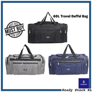 Large 60L Beg Balik Kampung Travel Duffel Bag Sling Baggage Cabin Luggage Water Resistant Weekender 