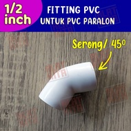 Fitting PVC 1/2 inch Knee 3 Way 4 Way 5 Way Tee Putih