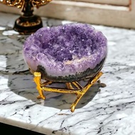 夢幻紫水晶錢袋子(方解石共生)