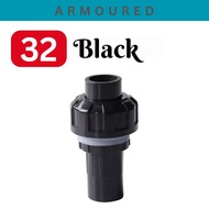 PVC Union Tank Connector Pipe Water Drainage Fitting Inlet and Outlet for Aquarium Fish Tank Pond