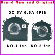 Laptop CPU GPU Cooling Fan Cooler Radiator Lenovo ND55C34 19A13 0.45A NS55C09 19H01 DC5V 0.5A 4PIN B