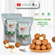 Hạt macca nứt vỏ Macca DiLin hạt mắc ca Tây Nguyên - DILIN MACADAMIA (Combo 2 túi macca dilin 1kg