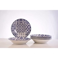 🔥SALES🔥Giacomo Decorated Porcelain Soup Plate / Giacomo Dining Plate / Pinggan Giacomo Vintage Blue 