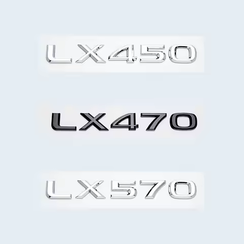 Chrome Black Car Rear Trunk ABS Letters Styling Badge Emblem Sticker For Lexus LX Series LX450 LX470