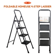4-Step Foldable Ladder Home Use Metal Ladder Portable Step Ladder