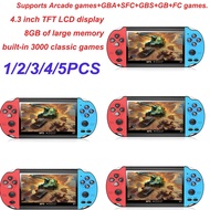 X7 Handheld Game Console Portable Game Player 8GB  4.3 Inch TFT Display Pocket Video Game Console AV TV Out MP3 MP4 Player