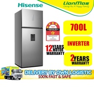 Hisense 700L Inverter 2 Door Refridgerator Fridge Freezer Peti Sejuk