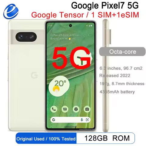 Original Google Pixel7 5G Pixel 7 6.3" 8GB RAM 128GB ROM NFC Octa Core Google Tensor G2 Original Unl