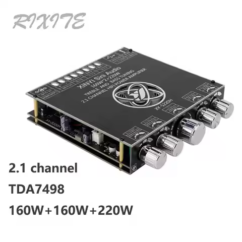 160W*2+220W TDA7498 Bluetooth Subwoofer Power Amplifier Board 2.1 Channel Hifi Class D Audio Power A