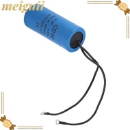 MEIGUII AC Motor Capacitor, Round Shape Wire Lead CD60 Capacitor, Durable 75uf 250V AC Running Capac